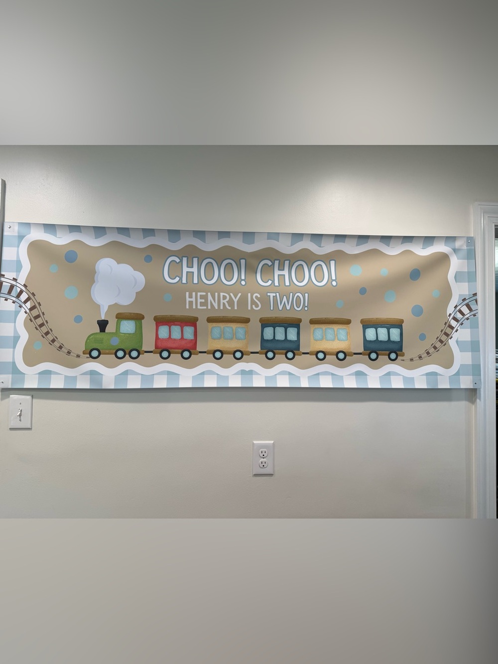 Henry Train Two Birthday banner